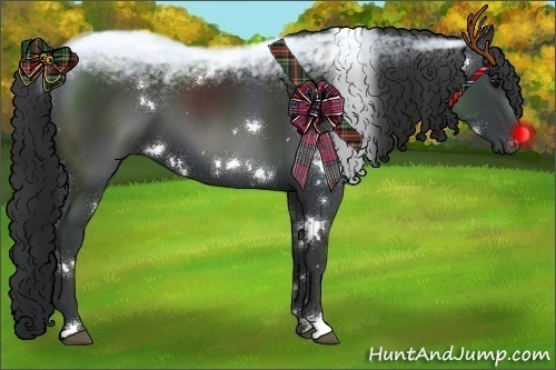 Horse Color:White Spotted Black 