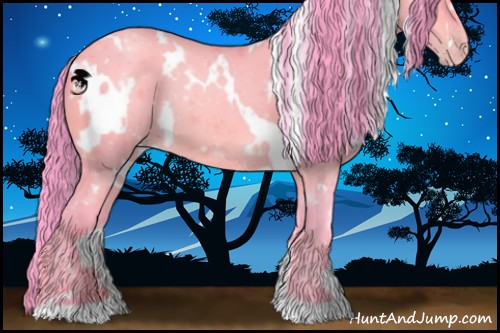 Horse Color:Watercolor White Spotted Amber Champagne