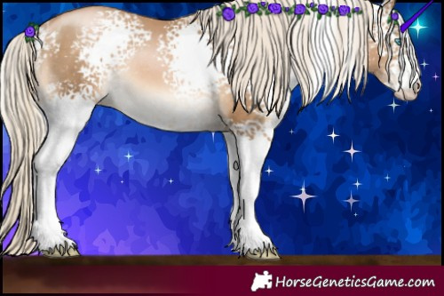 Horse Color:White Spotted Chocolate Palomino Pearl Rabicano 