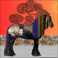 Horse Color:Void Painted White Spotted Brown Ice Onyx