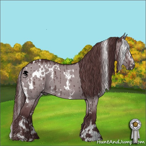 Horse Color:White Spotted Chocolate Grullo Chinchilla Sabino Brindle