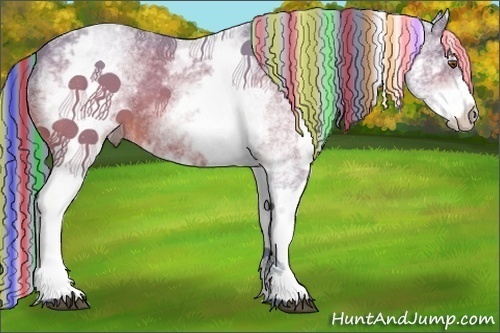Horse Color:Painted Watercolor White Spotted Bay 