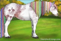 Horse Color:Painted Watercolor White Spotted Bay 