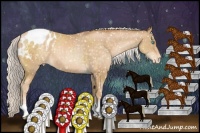 Horse Color:Silver Buckskin Pearl Snowflake Varnish