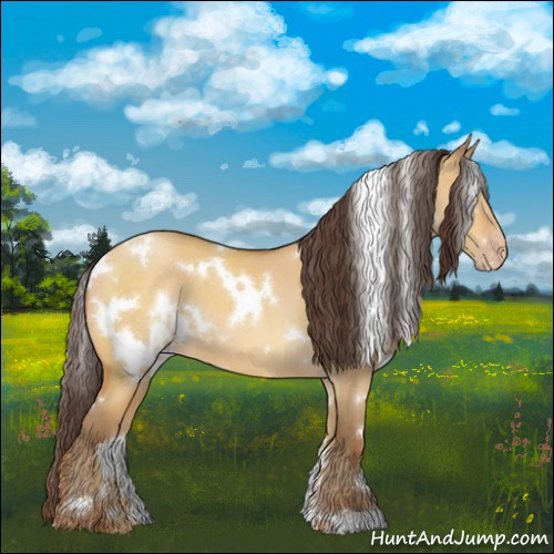 Horse Color:White Spotted Sable Cream Champagne Roan Dun