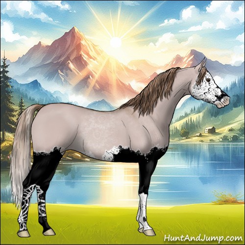 Horse Color:Watercolor Red Dun Splash 