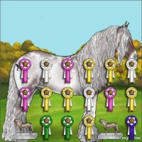 Horse Color:White Spotted Chocolate Silver Blue Onyx Chinchilla