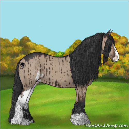 Horse Color:Liver Red Dun Sabino Brindle 