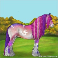 Horse Color:Painted Watercolor White Spotted Brown Onyx