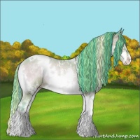 Horse Color:Painted Watercolor White Spotted Sable Champagne Onyx Splash 