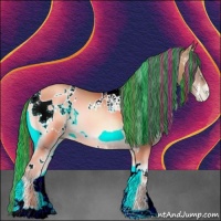 Horse Color:Painted White Spotted Red Onyx Pearl 