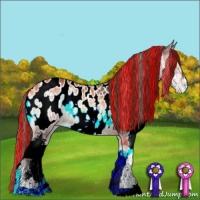 Horse Color:Painted White Spotted Bay Onyx Splash Blanket 
