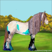 Horse Color:Painted White Spotted Bay Ice Pearl Onyx Tobiano