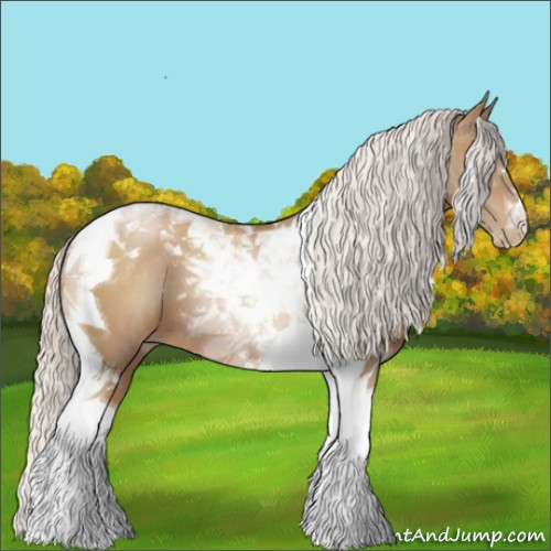 Horse Color:Silver Black Pearl Tobiano 