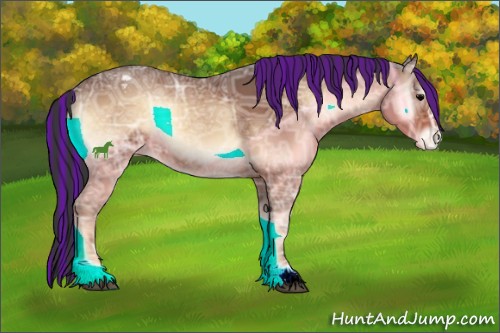 Horse Color:Painted Bay Ice Onyx Sabino Appaloosa