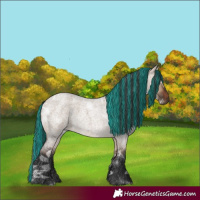 Horse Color:Painted Brown Ice Roan Dun 