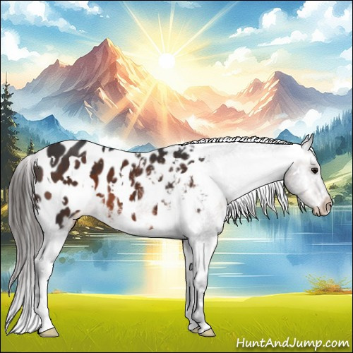 Horse Color:White Spotted Brown Appaloosa 