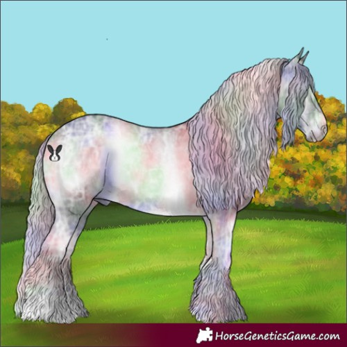 Horse Color:Nacre Silver Blue Onyx Chinchilla Ice Rabicano 