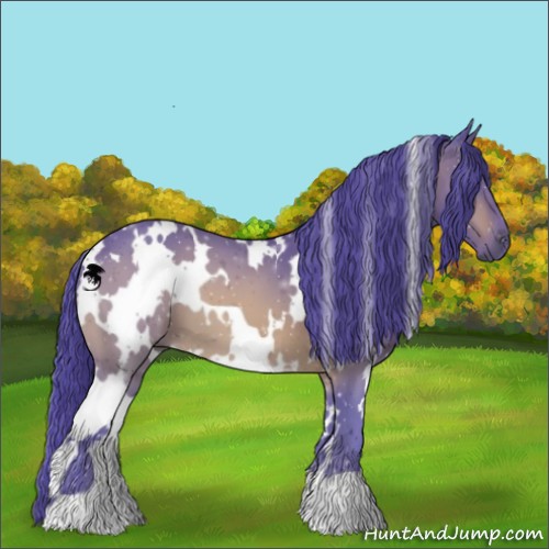 Horse Color:Watercolor White Spotted Brown 