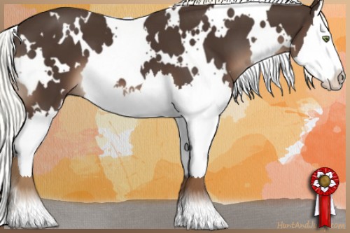 Horse Color:White Spotted Liver Chestnut Mushroom Splash 