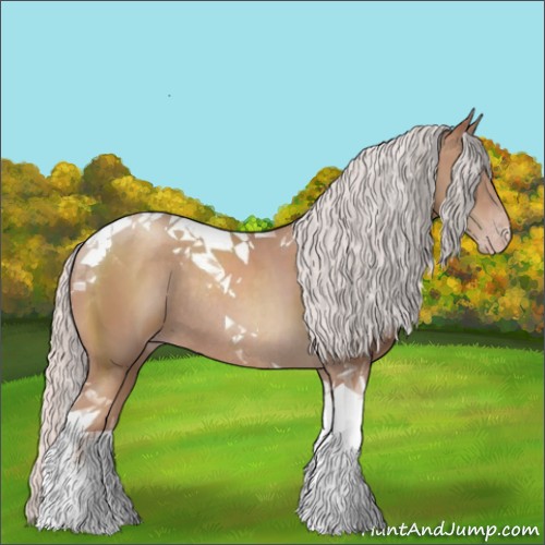 Horse Color:Silver Classic Champagne Tobiano Rabicano