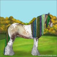 Horse Color:Painted Bay Ice Onyx Tobiano 