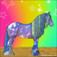 Horse Color:Painted Watercolor White Spotted Brown Varnish 