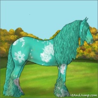 Horse Color:Watercolor White Spotted Liver Chestnut Ice 