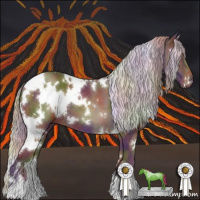 Horse Color:Nacre White Spotted Chocolate Silver Brown