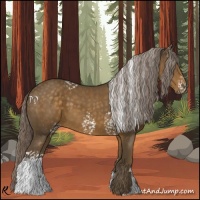 Horse Color:White Spotted Chocolate Palomino 