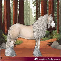 Horse Color:White Spotted Chocolate Palomino Pearl 