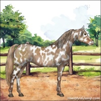 Horse Color:Liver Red Dun Leopard 