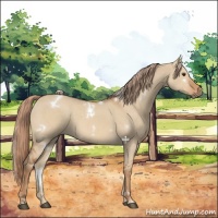 Horse Color:White Spotted Red Dun 