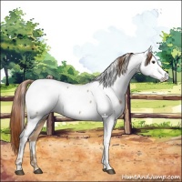 Horse Color:White Spotted Red Dun Fewspot 