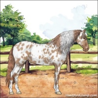 Horse Color:White Spotted Red Dun Appaloosa 
