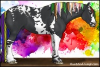 Horse Color:Painted Black Splash Tobiano