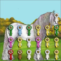 Horse Color:Nacre White Spotted Silver Bay Chinchilla Ice