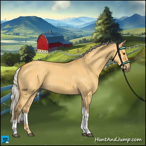 Horse Color:Silver Buckskin Dun Tobiano