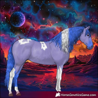 Horse Color:Watercolor Grullo Tobiano Rabicano 