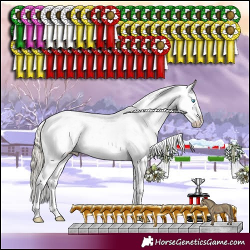 Horse Color:Chocolate Palomino Pearl Dun Sabino Rabicano
