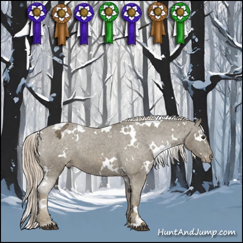 Horse Color:White Spotted Chocolate Palomino Mushroom Varnish 