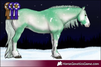 Horse Color:Watercolor White Spotted Silver Blue Onyx Chinchilla Sabino 
