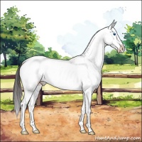 Horse Color:White Spotted Smoky Black Splash 