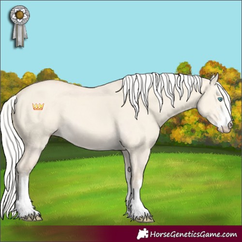 Horse Color:Silver Perlino Dun Sabino 