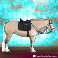 Horse Color:White Spotted Silver Bay Dun Splash 
