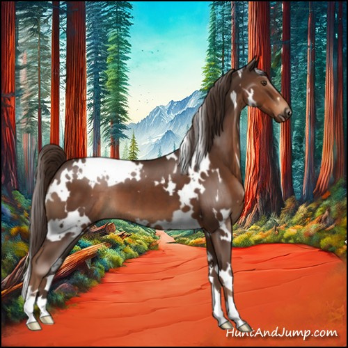 Horse Color:White Spotted Liver Chestnut 