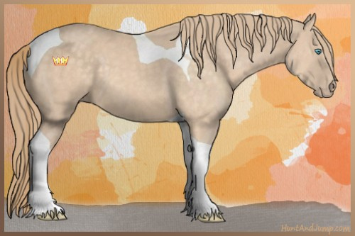 Horse Color:Perlino Tobiano 