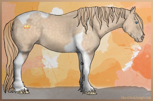 Horse Color:Perlino Tobiano 