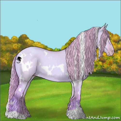 Horse Color:Watercolor White Spotted Gold Champagne Dun 