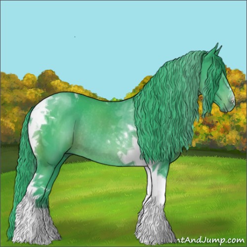 Horse Color:Watercolor Black Tobiano Rabicano 